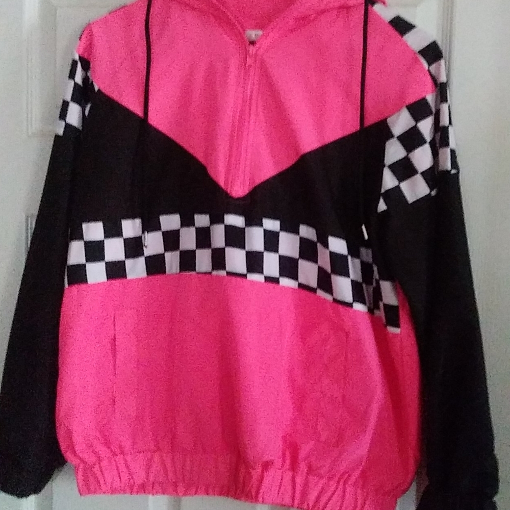 Wind breaker jacket - light (pink, black, white)